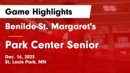 Benilde-St. Margaret's  vs Park Center Senior  Game Highlights - Dec. 16, 2023