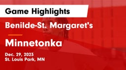 Benilde-St. Margaret's  vs Minnetonka  Game Highlights - Dec. 29, 2023