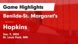 Benilde-St. Margaret's  vs Hopkins  Game Highlights - Jan. 9, 2024