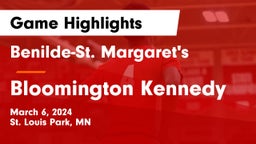 Benilde-St. Margaret's  vs Bloomington Kennedy  Game Highlights - March 6, 2024