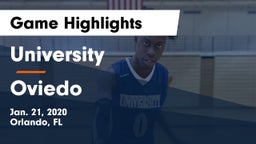 University  vs Oviedo  Game Highlights - Jan. 21, 2020