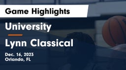 University  vs Lynn Classical  Game Highlights - Dec. 16, 2023