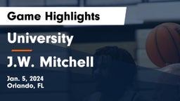 University  vs J.W. Mitchell  Game Highlights - Jan. 5, 2024