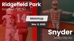 Matchup: Ridgefield Park vs. Snyder  2020
