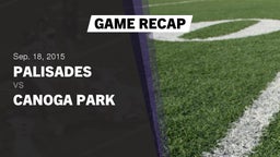 Recap: Palisades  vs. Canoga Park  2015