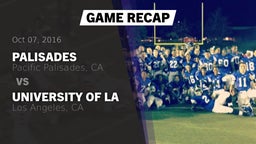 Recap: Palisades  vs. University  of LA 2016