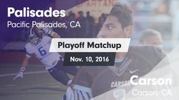 Matchup: Palisades High vs. Carson  2016
