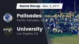 Recap: Palisades  vs. University  2017
