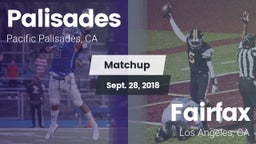 Matchup: Palisades High vs. Fairfax 2018