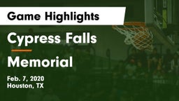 Cypress Falls  vs Memorial Game Highlights - Feb. 7, 2020