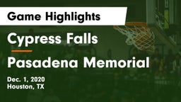 Cypress Falls  vs Pasadena Memorial  Game Highlights - Dec. 1, 2020