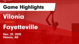 Vilonia  vs Fayetteville  Game Highlights - Dec. 29, 2020