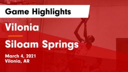Vilonia  vs Siloam Springs  Game Highlights - March 4, 2021