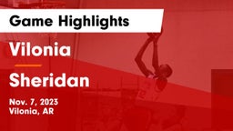 Vilonia  vs Sheridan  Game Highlights - Nov. 7, 2023