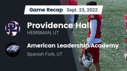 Recap: Providence Hall  vs. American Leadership Academy  2022