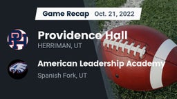 Recap: Providence Hall  vs. American Leadership Academy  2022