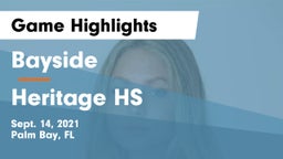 Bayside  vs Heritage HS Game Highlights - Sept. 14, 2021