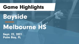 Bayside  vs Melbourne HS Game Highlights - Sept. 22, 2021