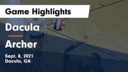 Dacula  vs Archer Game Highlights - Sept. 8, 2021