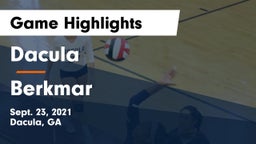 Dacula  vs Berkmar Game Highlights - Sept. 23, 2021