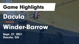 Dacula  vs Winder-Barrow  Game Highlights - Sept. 27, 2021