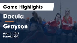 Dacula  vs Grayson  Game Highlights - Aug. 9, 2022