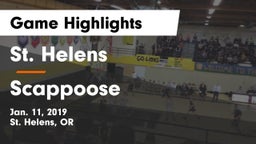 St. Helens  vs Scappoose  Game Highlights - Jan. 11, 2019
