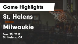 St. Helens  vs Milwaukie  Game Highlights - Jan. 25, 2019