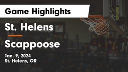 St. Helens  vs Scappoose  Game Highlights - Jan. 9, 2024