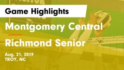 Montgomery Central  vs Richmond Senior  Game Highlights - Aug. 21, 2019