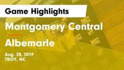 Montgomery Central  vs Albemarle Game Highlights - Aug. 28, 2019