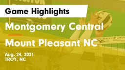 Montgomery Central  vs Mount Pleasant  NC Game Highlights - Aug. 24, 2021
