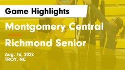 Montgomery Central  vs Richmond Senior  Game Highlights - Aug. 16, 2022