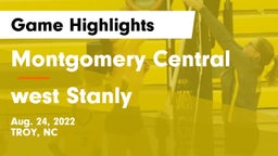 Montgomery Central  vs west Stanly Game Highlights - Aug. 24, 2022