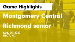 Montgomery Central  vs Richmond senior Game Highlights - Aug. 25, 2022