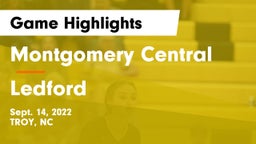 Montgomery Central  vs Ledford Game Highlights - Sept. 14, 2022