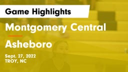 Montgomery Central  vs Asheboro Game Highlights - Sept. 27, 2022