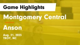 Montgomery Central  vs Anson  Game Highlights - Aug. 21, 2023