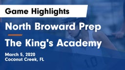 North Broward Prep  vs The King's Academy Game Highlights - March 5, 2020