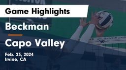Beckman  vs Capo Valley  Game Highlights - Feb. 23, 2024