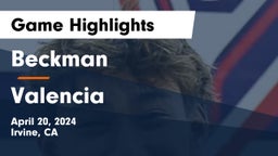 Beckman  vs Valencia  Game Highlights - April 20, 2024