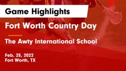 Fort Worth Country Day  vs The Awty International School Game Highlights - Feb. 25, 2022