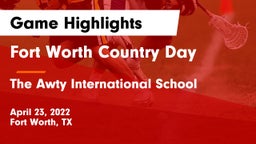 Fort Worth Country Day  vs The Awty International School Game Highlights - April 23, 2022