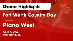 Fort Worth Country Day  vs Plano West  Game Highlights - April 4, 2023