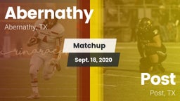 Matchup: Abernathy High vs. Post  2020