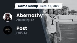 Recap: Abernathy  vs. Post  2022