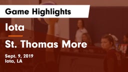 Iota  vs St. Thomas More  Game Highlights - Sept. 9, 2019