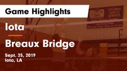 Iota  vs Breaux Bridge Game Highlights - Sept. 25, 2019