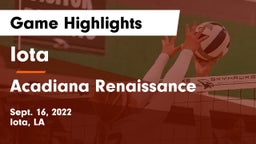 Iota  vs Acadiana Renaissance  Game Highlights - Sept. 16, 2022