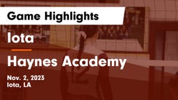 Iota  vs Haynes Academy Game Highlights - Nov. 2, 2023